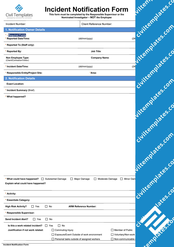 Incident Notification Form